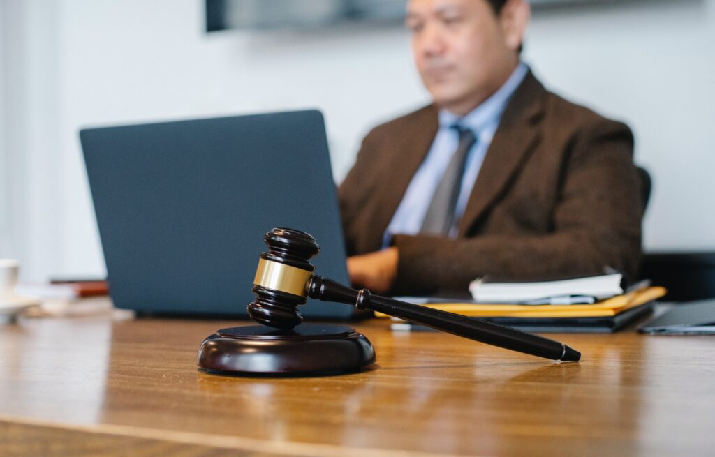 How a wage garnishment can help you: an attorney at a legal desk